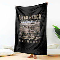 Utah Beach D Day Throw Blanket 82nd Anniversary Honor History Normandy WWII