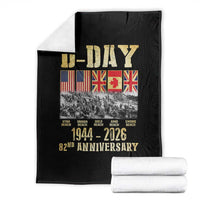 D Day 82nd Anniversary Honor History Normandy WWII Throw Blanket