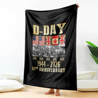 D Day 82nd Anniversary Honor History Normandy WWII Throw Blanket