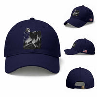 Mothman Howling at Moon 90s Retro Baseball Cap Funny West Virginia Cryptid