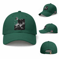 Mothman Howling at Moon 90s Retro Baseball Cap Funny West Virginia Cryptid