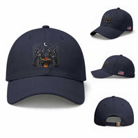 Funny Halloween Witch Spooky Season Orange Cauldron Baseball Cap