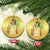 Xmas In Hawaii Christmas Ornament Deck The Palms Santa Hula Girl Tiki - Wonder Print Shop