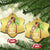 Xmas In Hawaii Christmas Ornament Deck The Palms Santa Hula Girl Tiki - Wonder Print Shop