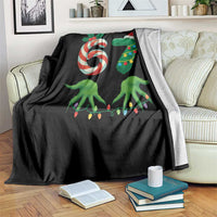 Funny Six Seven Christmas 67 Meme Gen Alpha Slang Elf Hands Throw Blanket - Wonder Print Shop