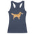 Funny Golden Retriever Dog New Year 2025 Fireworks Racerback Tank Top