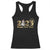 Hello 2025 Happy New Year Racerback Tank Top Fireworks Snowman