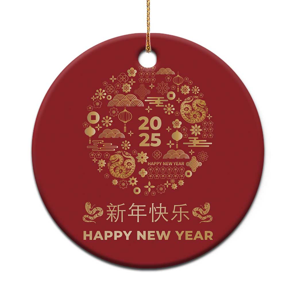 Chinese Lunar New Year 2025 Year Of The Snake Christmas Ornament - Wonder Print Shop