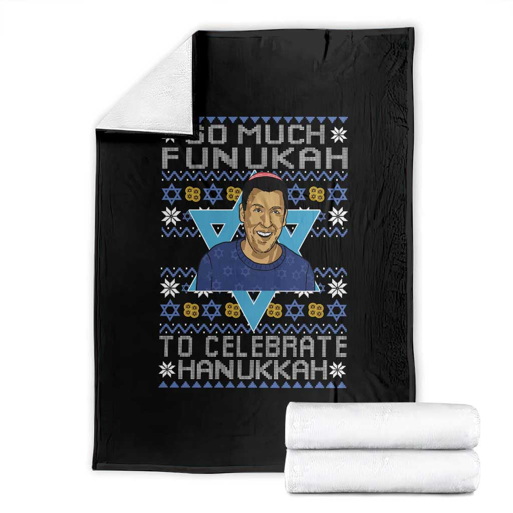 Funny So Much Funukah To Celebrate Hanukkah Sandler Throw Blanket - Wonder Print Shop