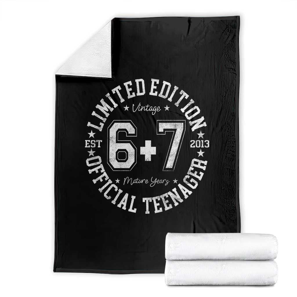 Funny 67 13th Birthday Throw Blanket Est 2013 Limited Edition Official Teenager