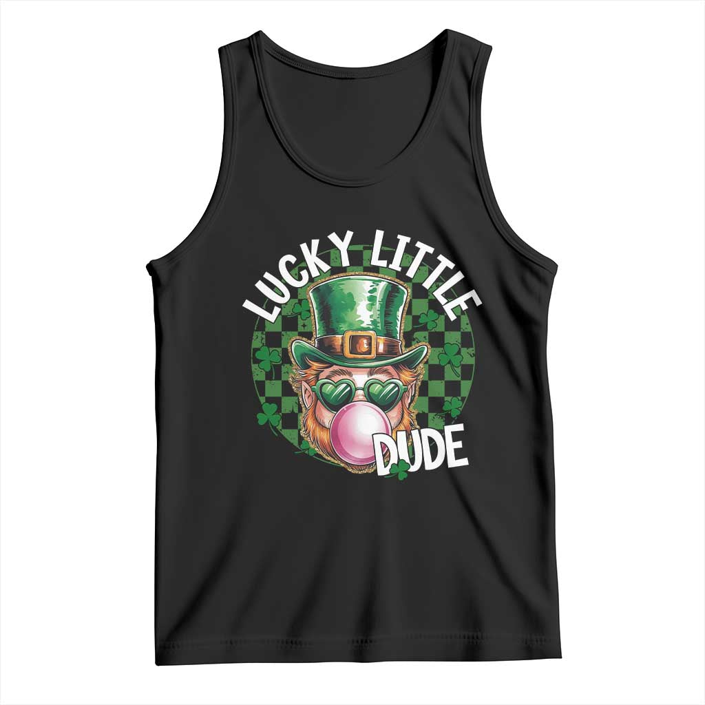 Funny St Patrick's Day Lucky Little Dude Tank Top Cute Leprechaun Shamrock