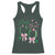 Funny St Patrick's Day Coquette Racerback Tank Top Lucky Girl Horseshoe Pink Bow