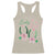 Funny St Patrick's Day Coquette Racerback Tank Top Lucky Girl Horseshoe Pink Bow