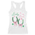 Funny St Patrick's Day Coquette Racerback Tank Top Lucky Girl Horseshoe Pink Bow