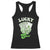 Funny St Patrick's Day Casino Games Racerback Tank Top Lucky Girl Shamrock Casino Poker Chips Cards