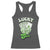 Funny St Patrick's Day Casino Games Racerback Tank Top Lucky Girl Shamrock Casino Poker Chips Cards