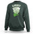 Funny St Patrick's Day Casino Games Sweatshirt Lucky Girl Shamrock Casino Poker Chips Cards