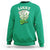 Funny St Patrick's Day Casino Games Sweatshirt Lucky Girl Shamrock Casino Poker Chips Cards