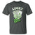 Funny St Patrick's Day Casino Games T Shirt Lucky Girl Shamrock Casino Poker Chips Cards