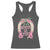 Funny St Patrick's Day Cowgirl Coquette Racerback Tank Top Howdy Go Lucky Pink Horseshoe