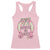 Funny St Patrick's Day Cowgirl Coquette Racerback Tank Top Howdy Go Lucky Pink Horseshoe