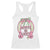 Funny St Patrick's Day Cowgirl Coquette Racerback Tank Top Howdy Go Lucky Pink Horseshoe