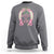 Funny St Patrick's Day Cowgirl Coquette Sweatshirt Howdy Go Lucky Pink Horseshoe