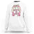 Funny St Patrick's Day Cowgirl Coquette Sweatshirt Howdy Go Lucky Pink Horseshoe