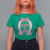 Funny St Patrick's Day Cowgirl Coquette T Shirt For Women Howdy Go Lucky Pink Horseshoe