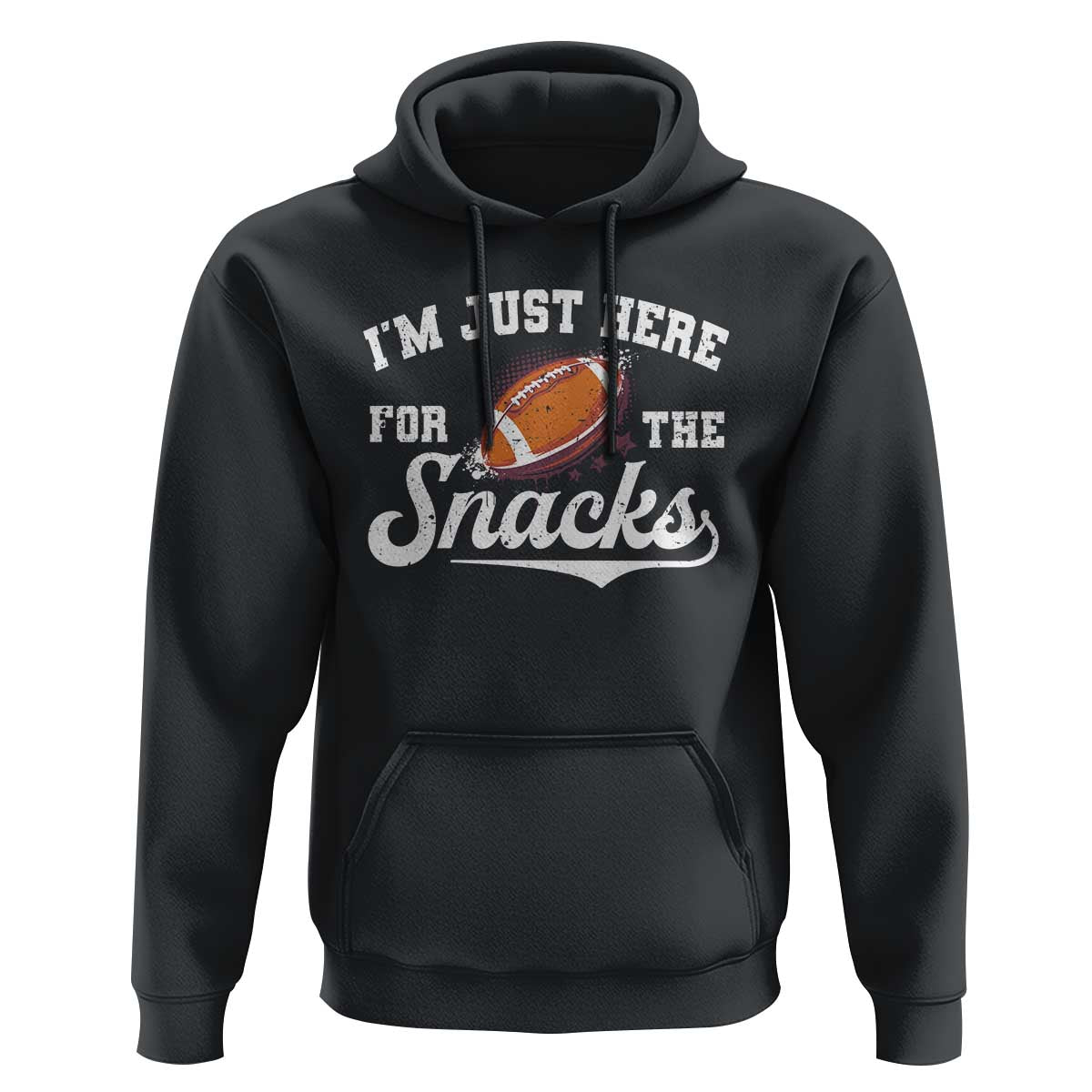 Funny American Football I'm Just Here For The Snacks Hoodie Vintage Star