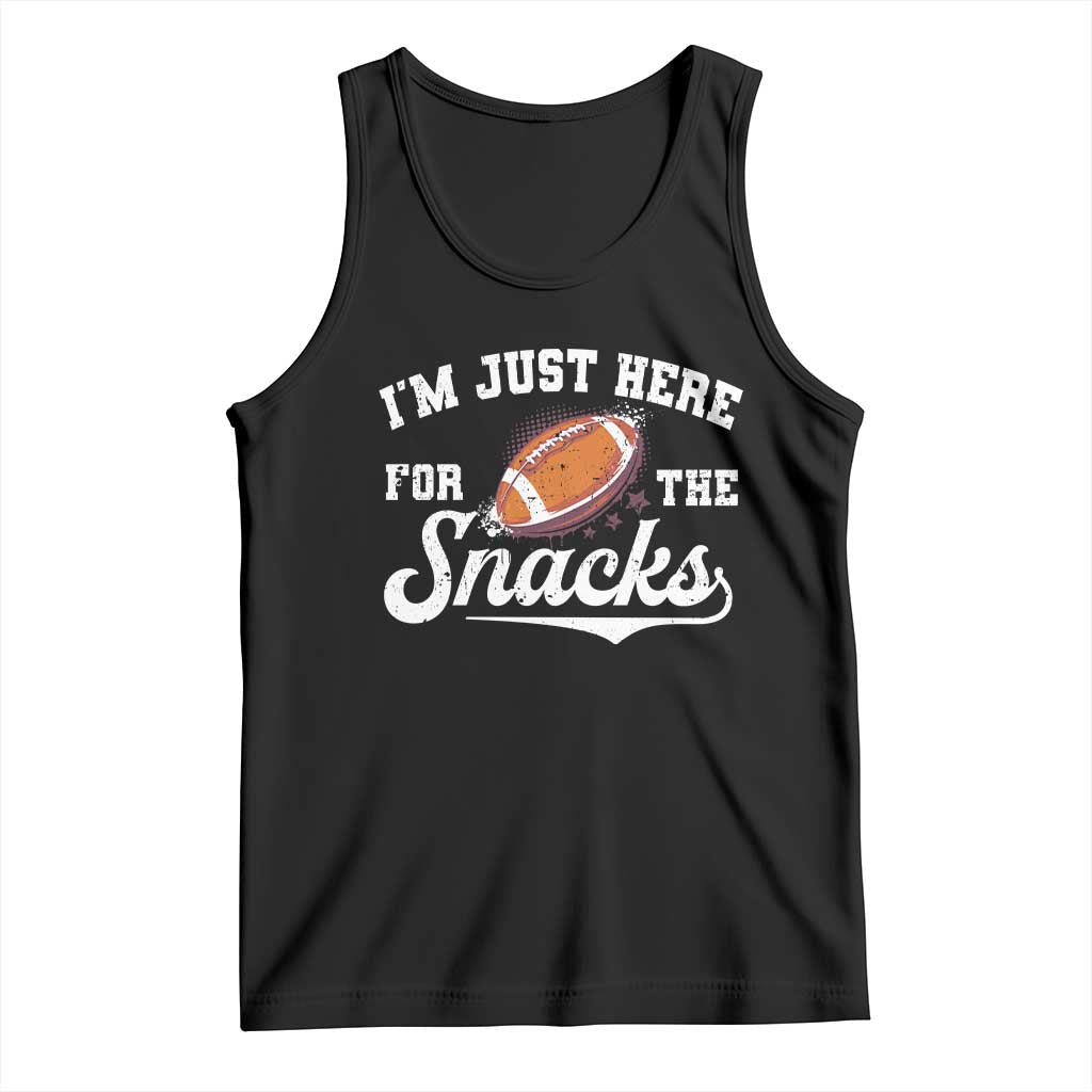 Funny American Football I'm Just Here For The Snacks Tank Top Vintage Star