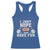 Funny American Football Racerback Tank Top I Just Hope Both Team Have Fun Helmet