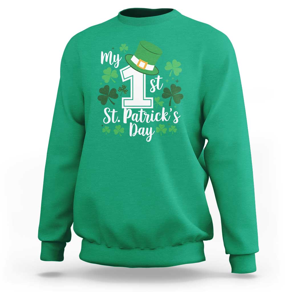 Funny My 1st St Patrick's Day Sweatshirt Shamrock