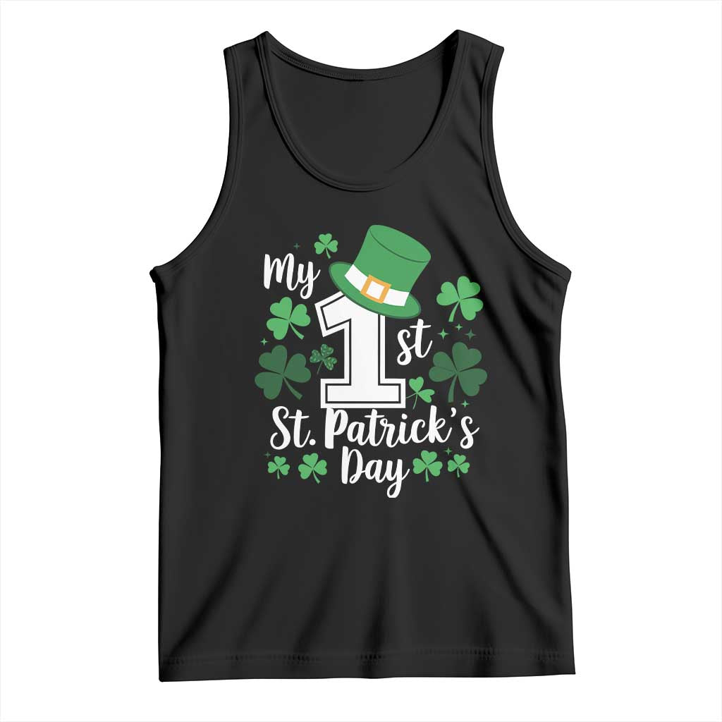 Funny My 1st St Patrick's Day Tank Top Shamrock