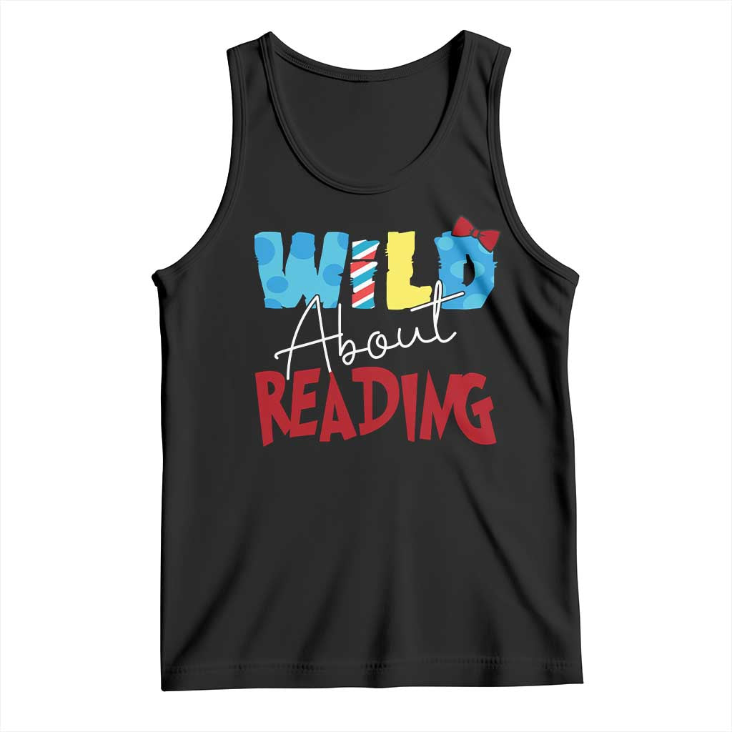 Funny Wild About Reading Tank Top Reader Lover Librarian