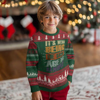 Funny It's Weird Being The Same Age As Old People Knitted Sweatshirt Retro Sarcastic Text - Wonder Print Shop