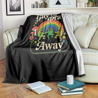 Gay The Pray Away Queer Frog LGBTQ Throw Blanket
