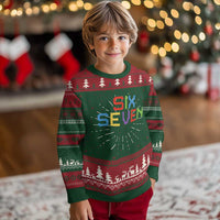 Six Seven Meme Pixel 67 Gen Alpha Meme Knitted Sweatshirt - Wonder Print Shop