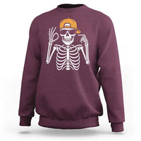 Funny Six Seven 67 Skeleton Gen Alpha Halloween Meme Sweatshirt - Wonder Print Shop