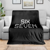 Six Seven Meme Pixel 67 Gen Alpha Internet Joke Throw Blanket - Wonder Print Shop