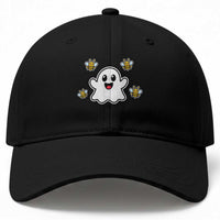 Funny Ghost Boo Bees Halloween Baseball Cap Wordplay Humor