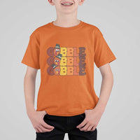 Kids orange Thanksgiving turkey “GOBBLE” graphic T-shirt