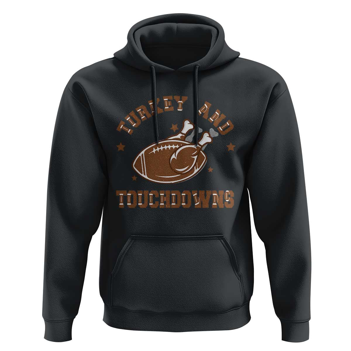 Thanksgiving Football Hoodie Turkey And Touchdowns Vintage American Football