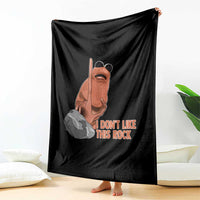 Funny Marcus The Worm Throw Blanket I Dont Like This Rock Meme - Wonder Print Shop