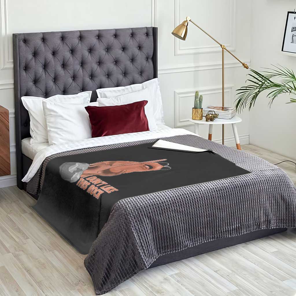 Funny Marcus The Worm Throw Blanket I Dont Like This Rock Meme - Wonder Print Shop