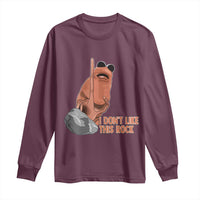 Funny Marcus The Worm Long Sleeve Shirt I Dont Like This Rock Meme - Wonder Print Shop