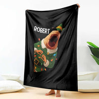Funny Christmas Marcus The Worm Robert Xmas Elf Throw Blanket - Wonder Print Shop