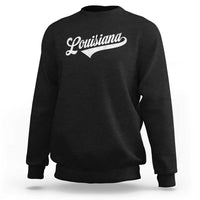Retro Louisiana Sweatshirt Vintage City State Distressed Pride
