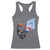 Funny Chimpanzee Basketball Monkey Racerback Tank Top