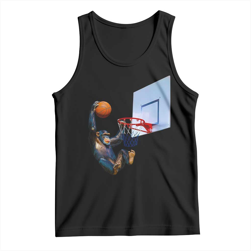 Funny Chimpanzee Basketball Monkey Tank Top